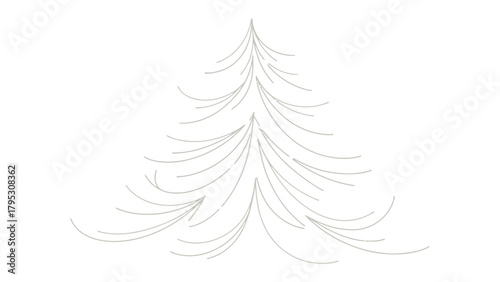 Minimalist Evergreen Silhouette: a minimalist illustration of a graceful, elegant evergreen tree. showcasing simple design