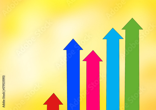 Upward arrow growth chart.