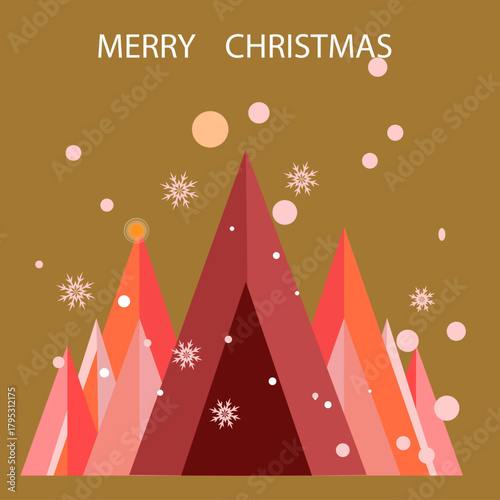 Geometric Christmas tree illustration