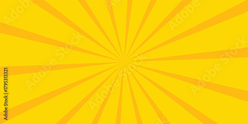 Yellow comic sunburst background. abstract sunburst brochure design template. sun rays cartoon illustration
