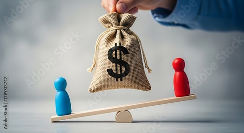 Balancing the scales a visual representation of financial decisions and equity