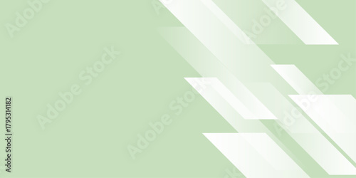 Abstract white and green gradient overlay texture shiny line background. layered in modern abstract pattern design Space design concept Suit for business, corporate, institution presentation. vector.	