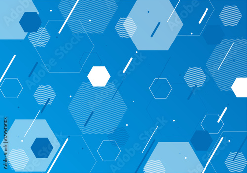 青色の幾何学図形のビジネス背景素材