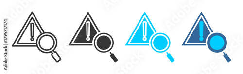  identify  icon set multiple style collection	
