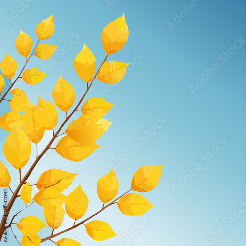 The leaves of the tree are yellow and orange
3