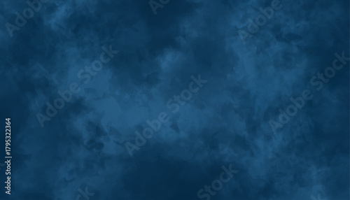 Abstract smoky deep blue wallpaper with an intense, serious, and corporate mood. Deep indigo blue background texture. 