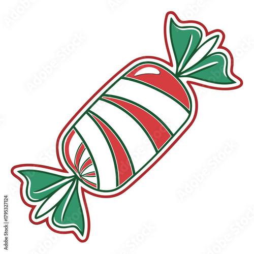 Festive christmas candy wrapped