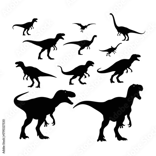 silhouette of a dinosaur with a white background
