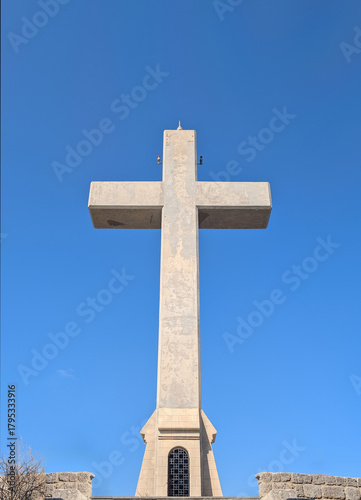 Filerimos Cross on Filerimos Mountain, Rhodes - Dodecanese Islands, Greece, full cross