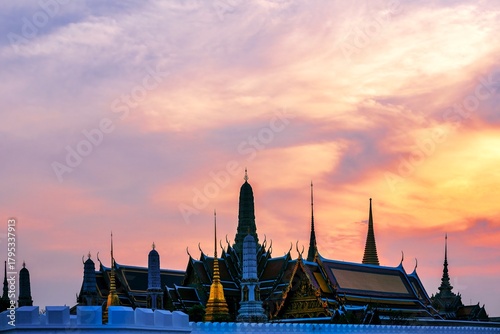 Grand Palace Rooftops at Sunset