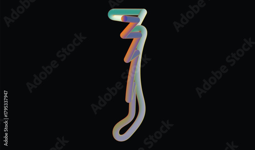 Abstract colorful light streaks against black background