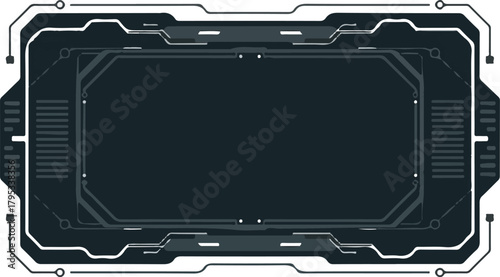 PrinFuturistic HUD Frame Vector Design Elementt