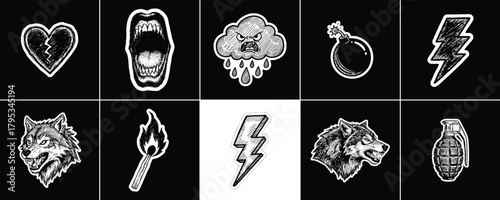 Creative skull illustrations for t-shirts and graphic designs
