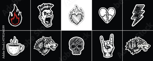 Skeleton Surfer with Tropical Flower and Skull Emblem