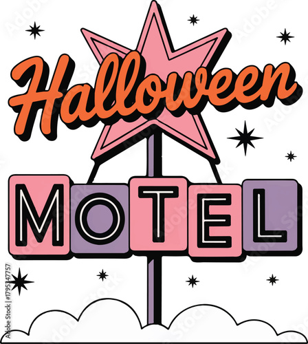 Halloween Motel Vector Design