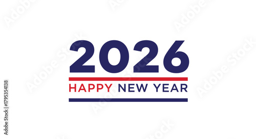 Celebrate 2026 with a vibrant Happy New Year graphic design