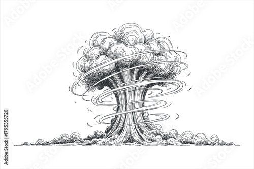 Explosion Mushroom Cloud Illustration