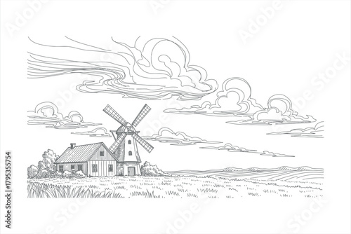 Rustic Dutch Countryside Scene