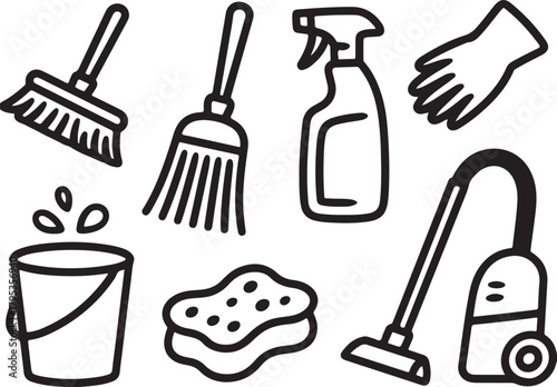 Household Cleaning Tools and Supplies