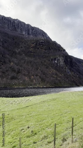 Beautiful Nature Norway natural landscape with fjord and mountain. Beautiful fjord in Norway with amazing nature. Traditional norwegian fishing village. Beautiful reflection. Beauty world. Lake views