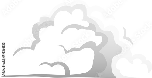 Cartoon smoke cloud for impactful explosion effect