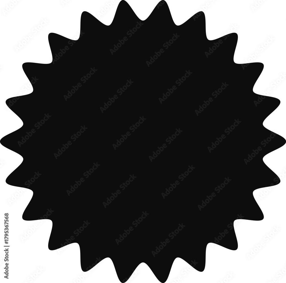 Fototapeta premium Black starburst shape promoting sale discount offer concept