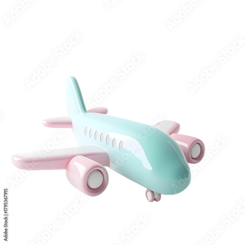 Wallpaper Mural Colorful toy airplane with pastel colors for children's play Torontodigital.ca
