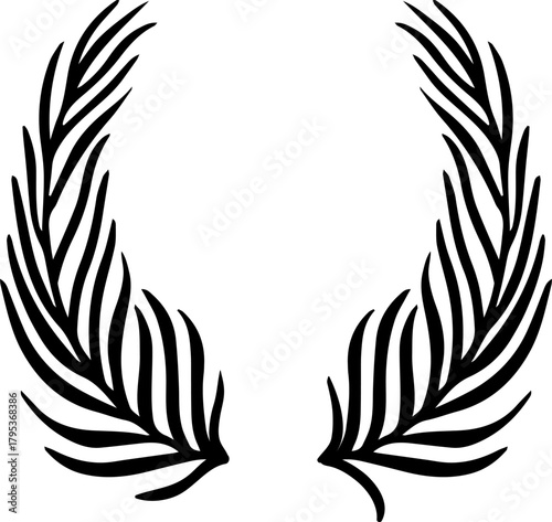 Laurel wreath symbol representing victory and achievement