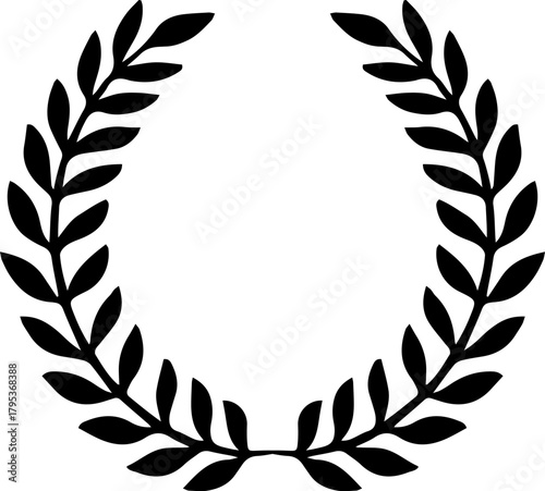 Laurel wreath symbol representing victory achievement and honor