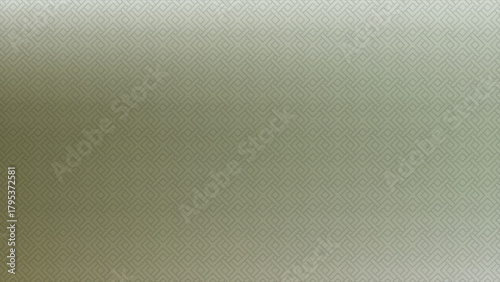 Interlocking geometric pattern on muted green background