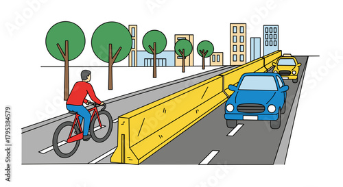 city bike lane divider