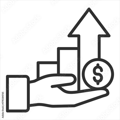 Revenue Icon Single Vector Collection 