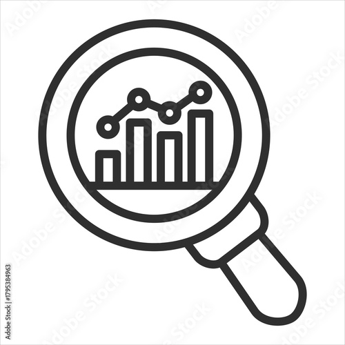 Market Research Icon Single Vector Collection 