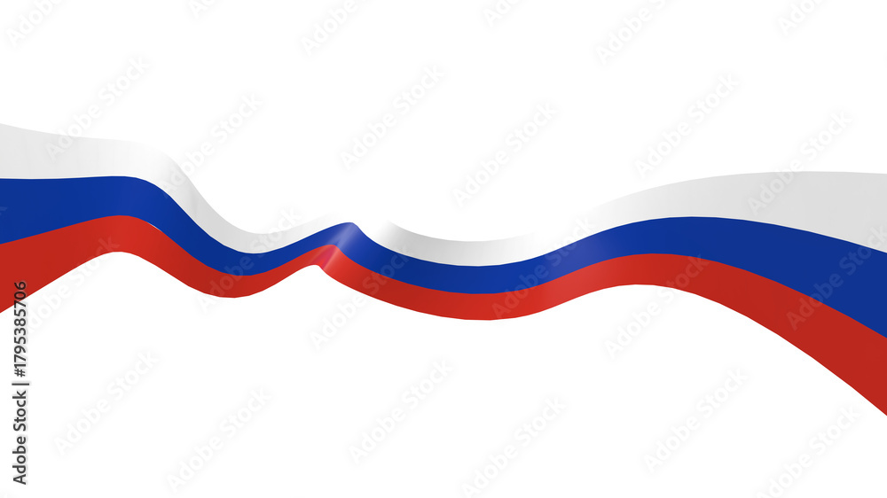 Fototapeta premium Russian flag ribbon 