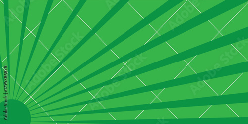 green comic sunburst background. abstract sunburst brochure design template. sun rays cartoon illustration