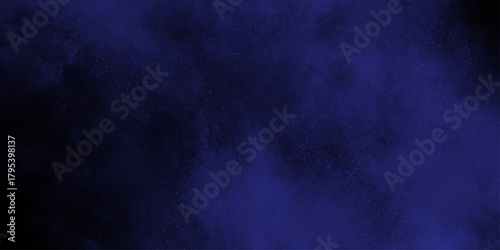 Demin Fog or smoke color isolated background for effect, text or copyspace. Blue and purple steam on a black background.