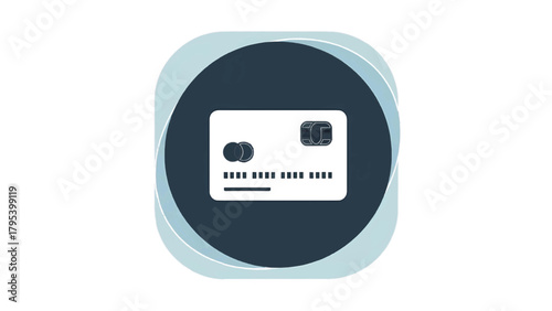 Vector illustration of white credit card with chip and magnetic stripe on a transparent background