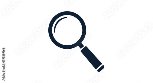 Magnifying glass icon in simple flat design on white background  Age-Tech & Smart Home for Seniors