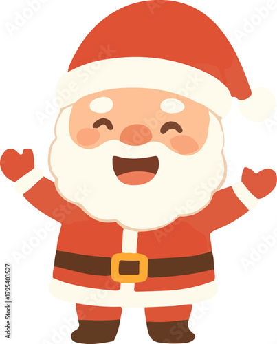 Happy Cartoon Santa Claus Illustration for Christmas Holiday Season