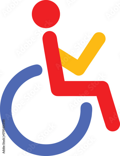 Accessibility icon design for inclusive design for people with disabilities and universal access symbol