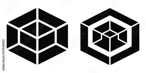 Isometric Cube Geometric Design Creative Abstract Shapes and Visual Composition