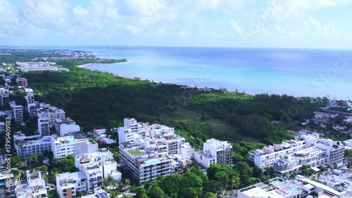Aerial drone videos of Playa Del Carmen city views