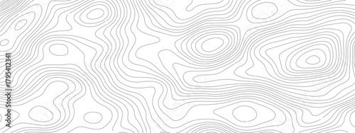 Abstract topographic contour lines seamless pattern background.