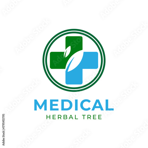 Herbal Medical Logo Natural Simple