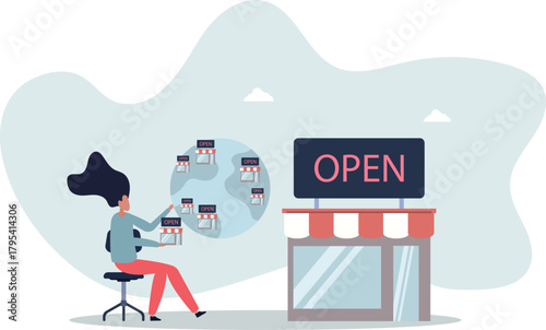 Franchise business opportunity to start or expand store and shop, selling shop license or growing business to global and international concept.Life and employment of people.