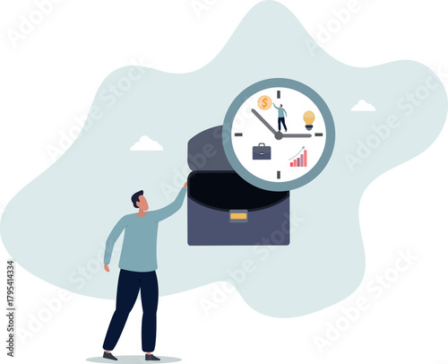 Turn back time to change or fix mistake, inevitable failure or urgency closed to deadline concept.Life and employment of people.