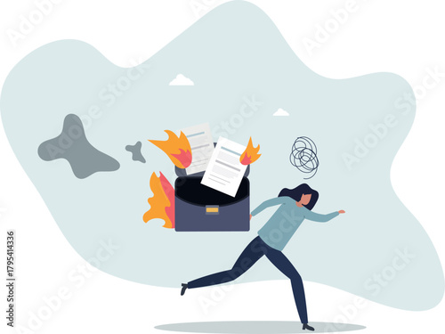 Business deadline, rush hour situation or in hurry to complete work concept.Life and employment of people.