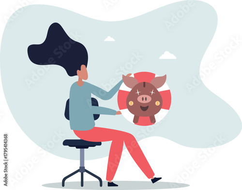 Emergency fund or money to help in crisis situation, savings for unexpected expense or losing job, emergency loan concept.Life and employment of people.