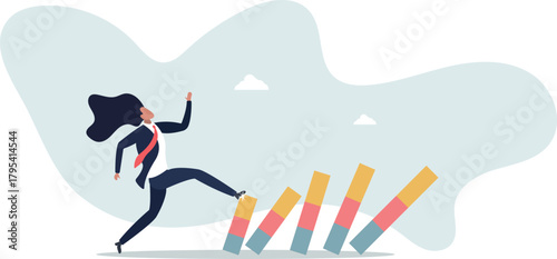 Small tiny habits to change or increase productivity, efficiency or improvement, easy way to win business success or make a big impact concept.Life and employment of people.