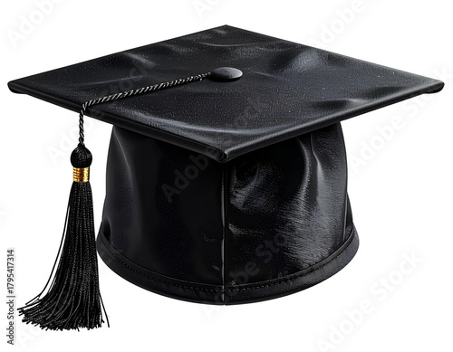 graduation cap isolated on white